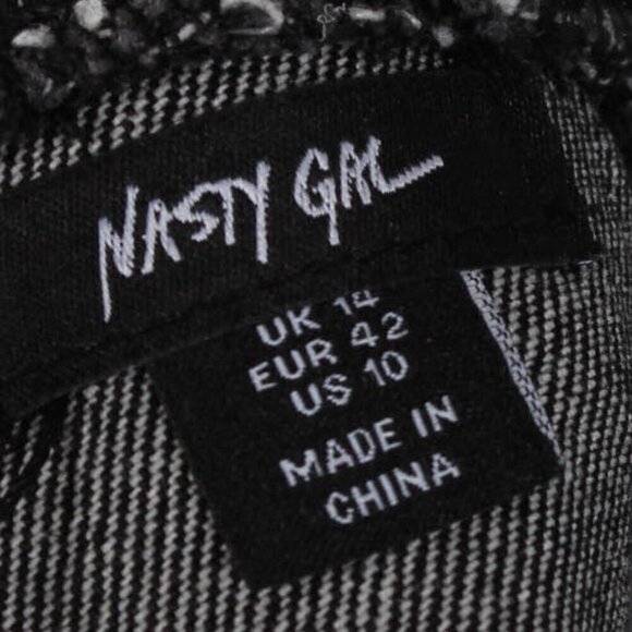 Nasty Gal Star Hotfix Denim Playsuit, NWT, Size 10 - Picture 7 of 9